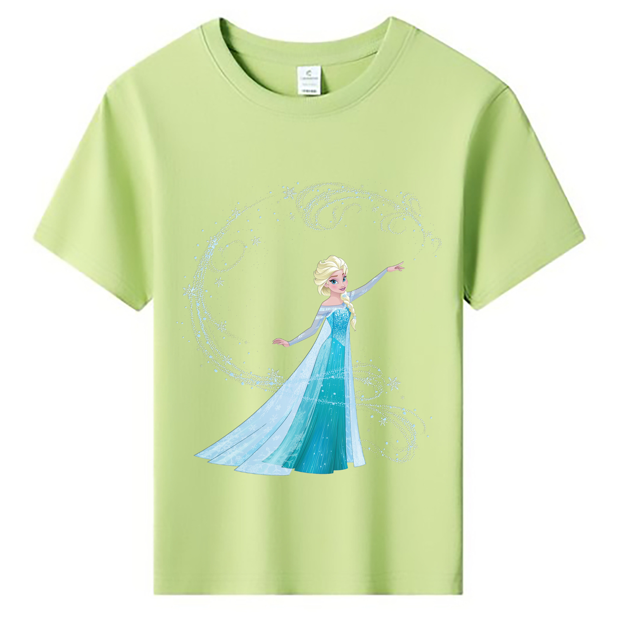 （画像用） アナと雪の女王 アンナ エルサ Frozen Anna Elsa 綿100％キッズTシャツ（フロントプリント）